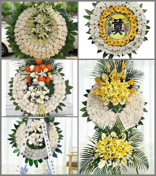 山东青岛平度市明村镇东官亭村花圈速递